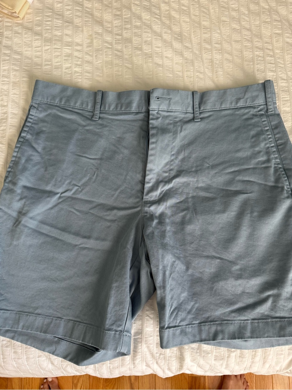 J. Crew Flat-Front Cotton Shorts - Slate Blue